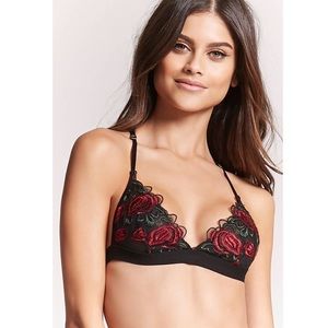 Rose Embroidered Bralette